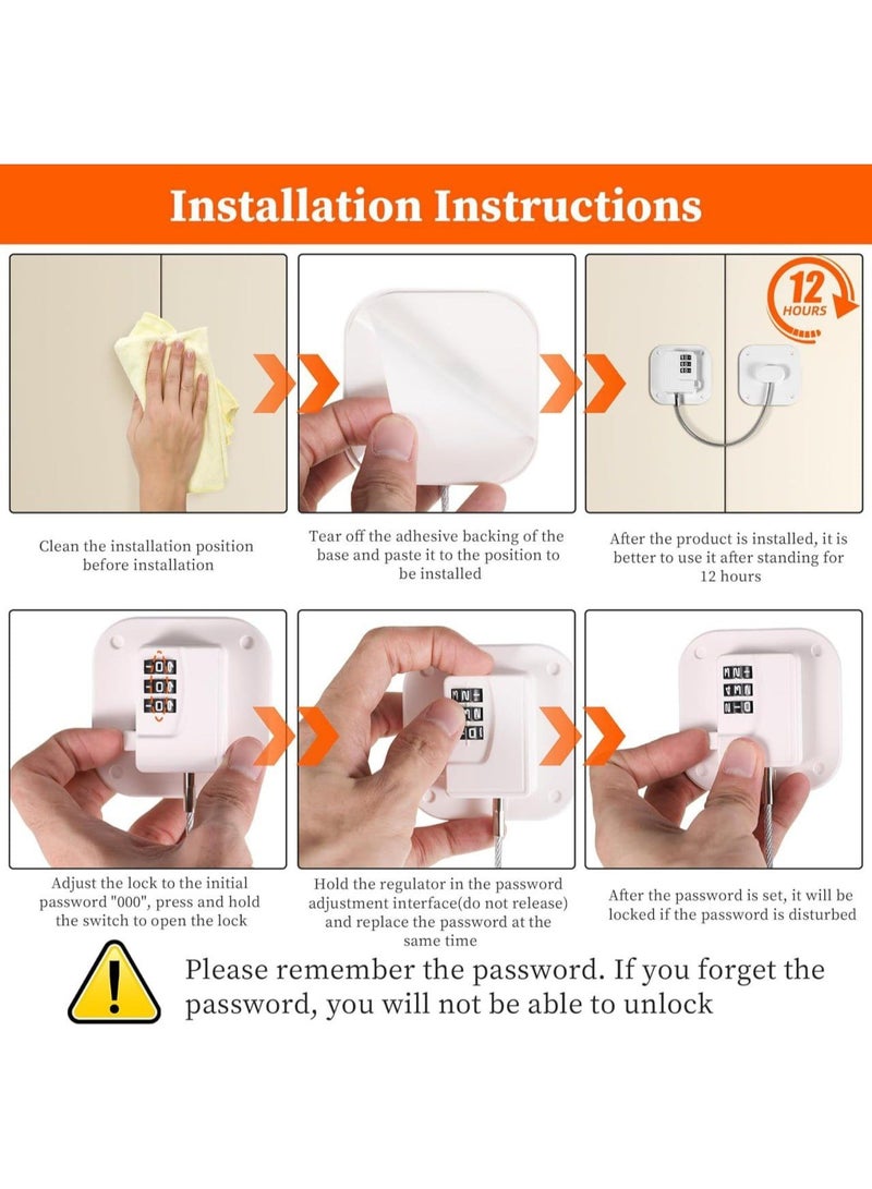 قفل أمان يمنع الأطفال من الوصول إلى أماكن خطرة مثل الأدراج و الخزائن على شكل حوت مع زر - Image 5